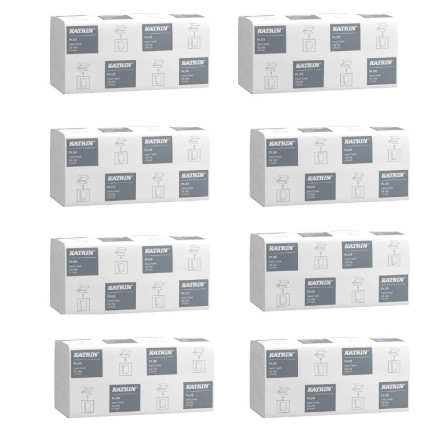 KATRIN Ręcznik papierowy Zig Zag 1-warstwowy, 402161, 8 szt., 1600 listków